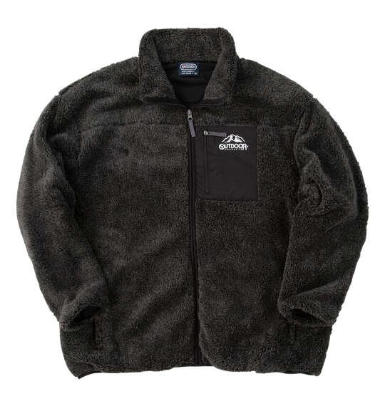 大きいサイズ メンズ OUTDOOR PRODUCTS 裏メッシュ ボア フリース ジャケット グレー 1253-5324-1 3L 4L 5L 6L 7L 8L