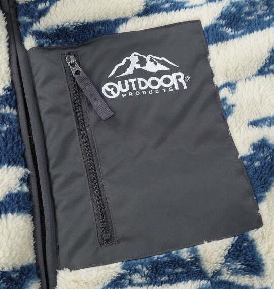 大きいサイズ メンズ OUTDOOR PRODUCTS 裏メッシュ ボア フリース ジャケット アイボリー系 1253-5325-1 3L 4L 5L 6L 8L