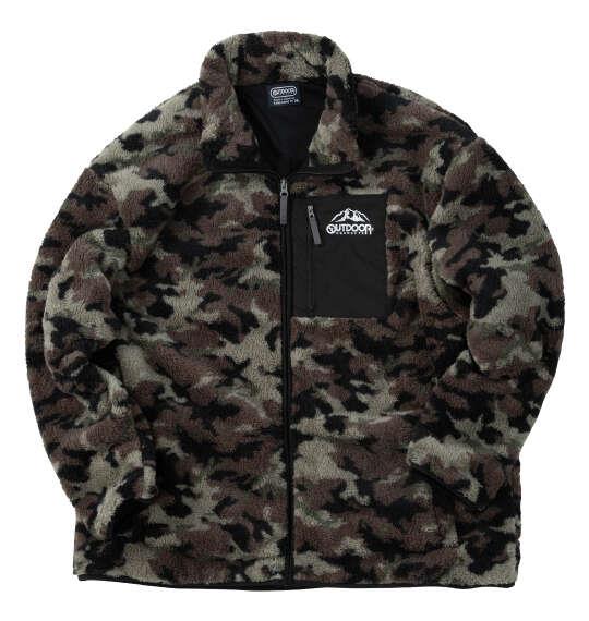 大きいサイズ メンズ OUTDOOR PRODUCTS 裏メッシュ ボア フリース ジャケット カーキ系 1253-5325-2 3L 4L 5L 6L 8L