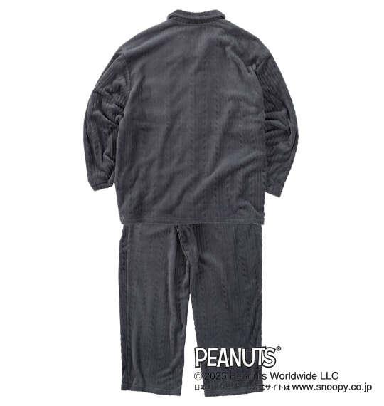 大きいサイズ メンズ PEANUTS ふわもこ シャツ パジャマ チャコール 1279-5301-1 3L 4L 5L 6L 8L