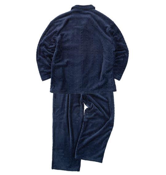 大きいサイズ メンズ PEANUTS ふわもこ シャツ パジャマ ネイビー 1279-5301-2 3L 4L 5L 6L 8L