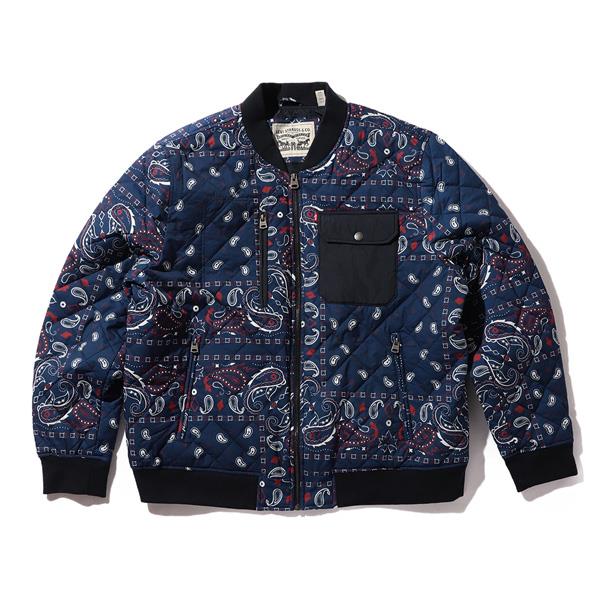 大きいサイズ メンズ LEVIS リーバイス ダイアモンドキルト ボンバー ジャケット USA直輸入 lm2mp433
