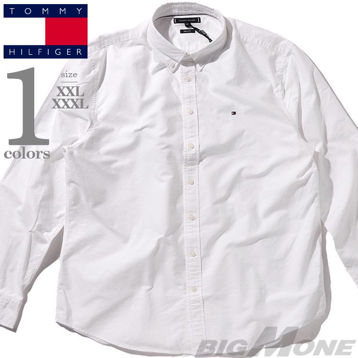 大きいサイズ メンズ TOMMY HILFIGER トミーヒルフィガー オックスフォード ボタンダウン シャツ USA直輸入 mw0mw35774