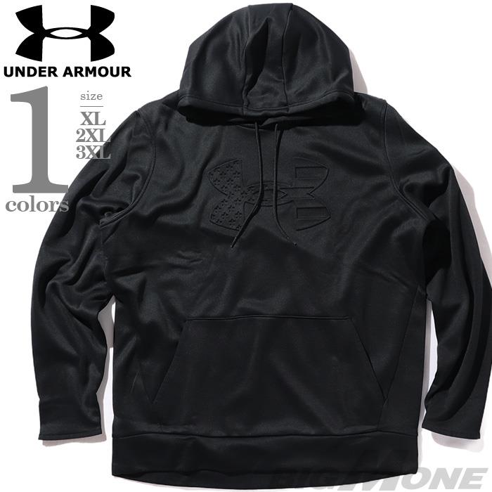 大きいサイズ メンズ UNDER ARMOUR アンダーアーマー エンボス加工 フリース プルオーバー パーカー USA直輸入 6004092-001