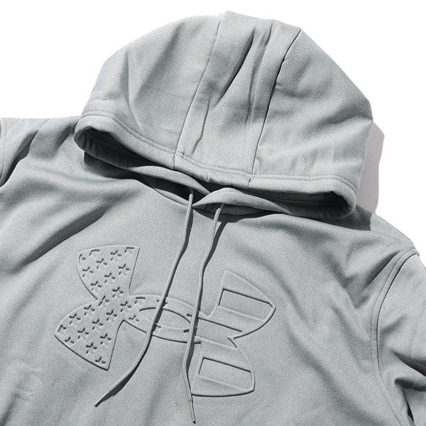 大きいサイズ メンズ UNDER ARMOUR アンダーアーマー エンボス加工 フリース プルオーバー パーカー USA直輸入 6004092-035