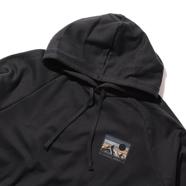 大きいサイズ メンズ UNDER ARMOUR アンダーアーマー プリント フリース プルオーバー パーカー USA直輸入 6010691-001