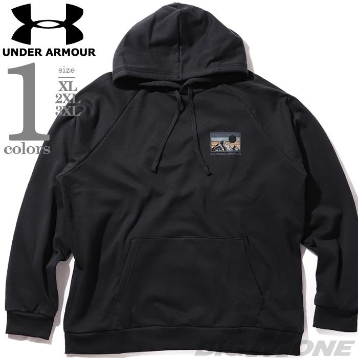 大きいサイズ メンズ UNDER ARMOUR アンダーアーマー プリント フリース プルオーバー パーカー USA直輸入 6010691-001