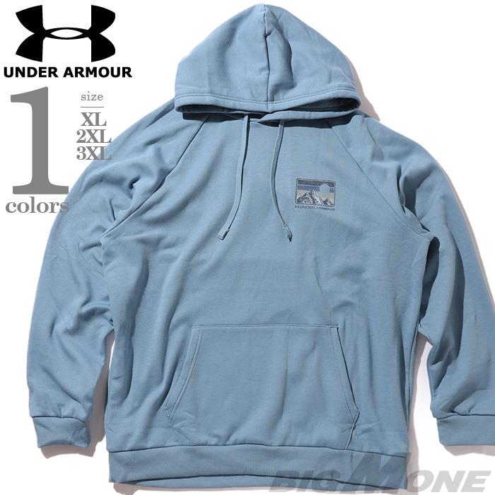 大きいサイズ メンズ UNDER ARMOUR アンダーアーマー プリント フリース プルオーバー パーカー USA直輸入 6010691-418
