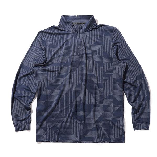 大きいサイズ メンズ UNDER ARMOUR アンダーアーマー ハーフジップ 総柄 長袖 Tシャツ ゴルフウェア USA直輸入 um1212190-190