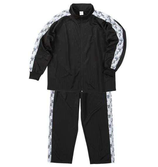 大きいサイズ メンズ Mc.S.P ハーフトーンドット切替 ジャージ セット ブラック×ホワイト 1256-5300-2 3L 4L 5L 6L 8L