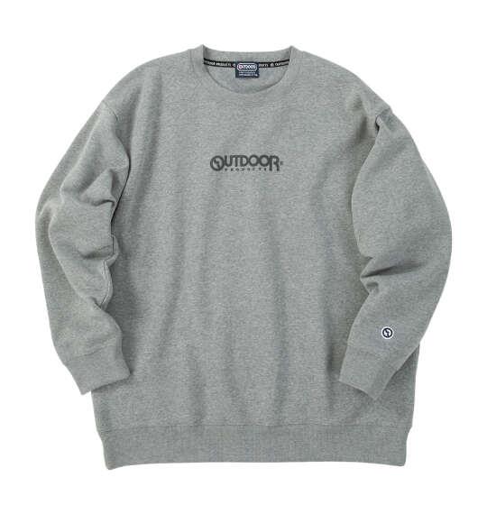 大きいサイズ メンズ OUTDOOR PRODUCTS 裏起毛 クルー トレーナー グレー 1258-5312-1 3L 4L 5L 6L 8L