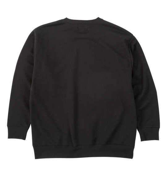 大きいサイズ メンズ OUTDOOR PRODUCTS 裏起毛 クルー トレーナー ブラック 1258-5312-2 3L 4L 5L 6L 8L