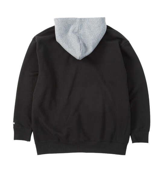 大きいサイズ メンズ OUTDOOR PRODUCTS 裏起毛 プル パーカー ブラック 1258-5313-2 3L 4L 5L 6L 8L