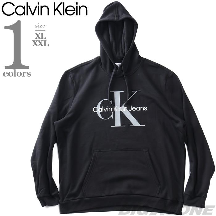 大きいサイズ メンズ CALVIN KLEIN カルヴァンクライン ロゴプリント プルオーバー パーカー USA直輸入 40gc201