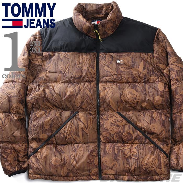 大きいサイズ メンズ TOMMY JEANS トミージーンズ 切替え 中綿 ジャケット VAIL AOP PUFFER USA直輸入 dm0dm22037