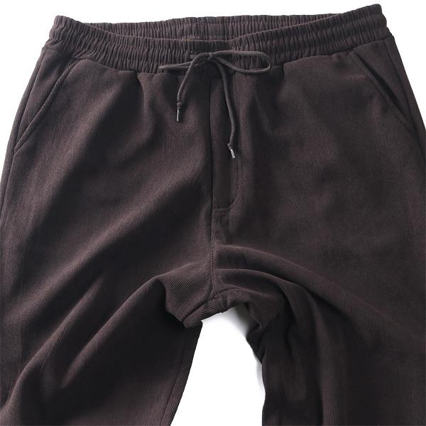 大きいサイズ メンズ あったか コーデュロイ 裏起毛 シャーリング パンツ 前ファスナー付 秋冬新作 304222x