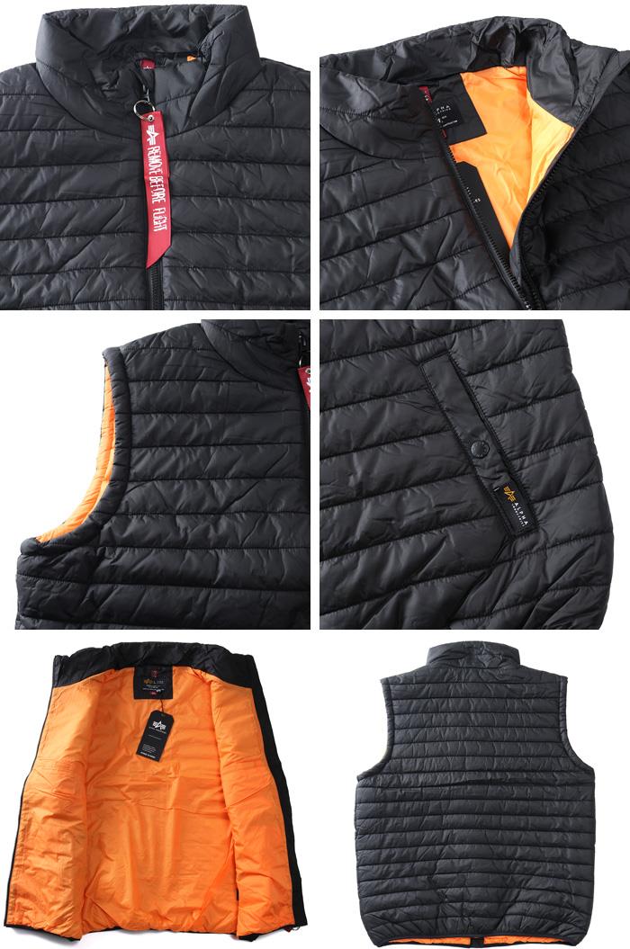 大きいサイズ メンズ ALPHA INDUSTRIES アルファインダストリーズ 中綿 ベスト PUFFER VEST USA直輸入 138122