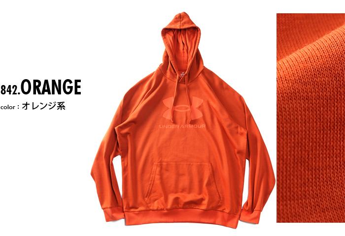 大きいサイズ メンズ UNDER ARMOUR アンダーアーマー フリース プルオーバー パーカー RIVAL FLEECE LOGO USA直輸入 1379758-842
