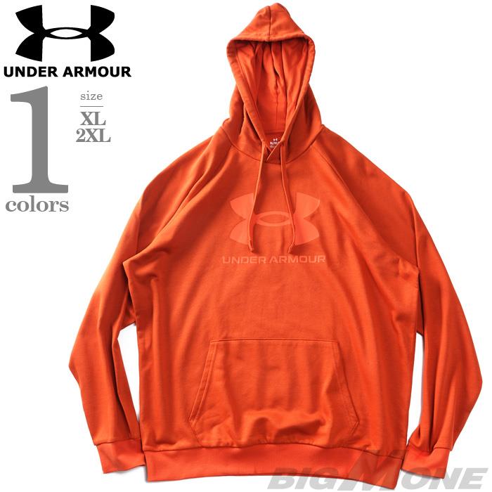 大きいサイズ メンズ UNDER ARMOUR アンダーアーマー フリース プルオーバー パーカー RIVAL FLEECE LOGO USA直輸入 1379758-842