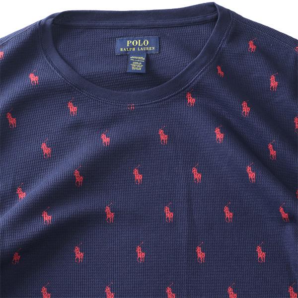 大きいサイズ メンズ POLO RALPH LAUREN ポロ ラルフローレン サーマル 総柄 長袖 Tシャツ USA直輸入 pw25hr-a0sO