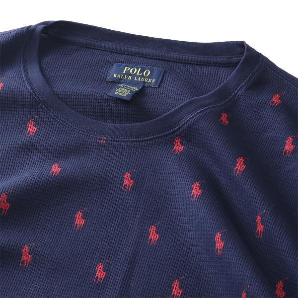 大きいサイズ メンズ POLO RALPH LAUREN ポロ ラルフローレン サーマル 総柄 長袖 Tシャツ USA直輸入 pw25hr-a0sO
