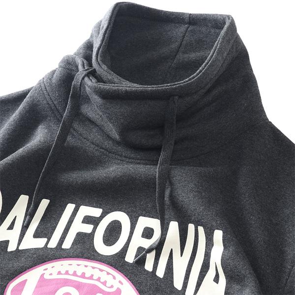 大きいサイズ メンズ RAVES 裏起毛 スピンドルネック プリント トレーナー 秋冬新作 65-88632-b