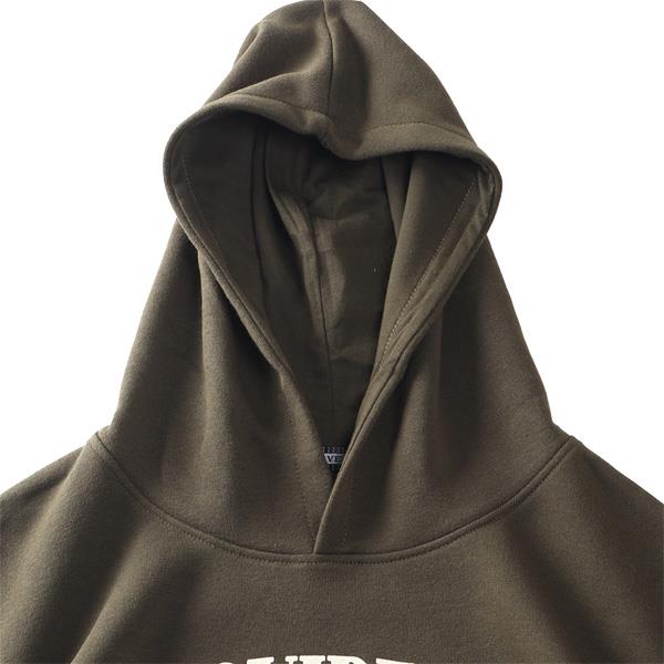 大きいサイズ メンズ RAVES 裏起毛 カレッジプリント プルオーバー パーカー 秋冬新作 65-88649-b