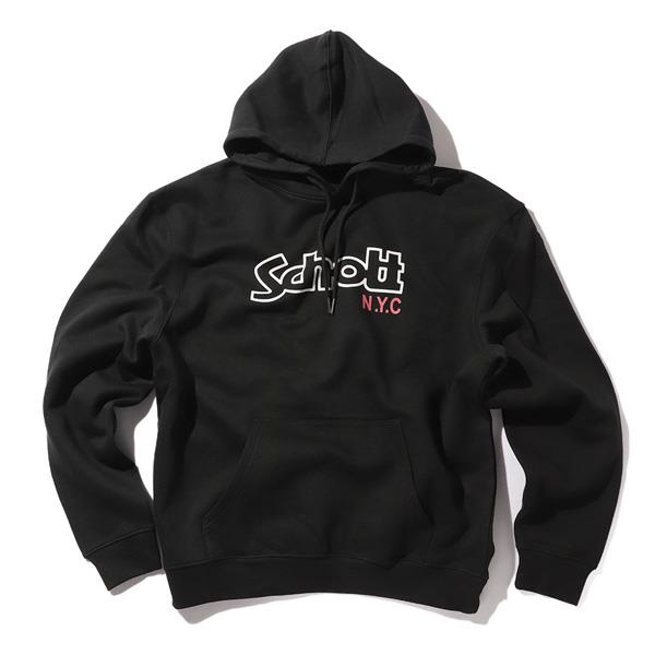 大きいサイズ メンズ SCHOTT ショット ロゴプリント プルオーバー パーカー USA直輸入 sw-logo-hd