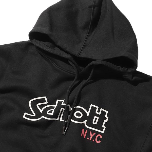 大きいサイズ メンズ SCHOTT ショット ロゴプリント プルオーバー パーカー USA直輸入 sw-logo-hd