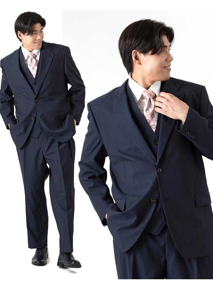 【fd1029】大きいサイズ メンズ スリーピース 2ツ釦スーツ ビジネススーツ スーツ ベスト付き リクルートスーツ 上下セット 秋冬新作 2399 【t2502】