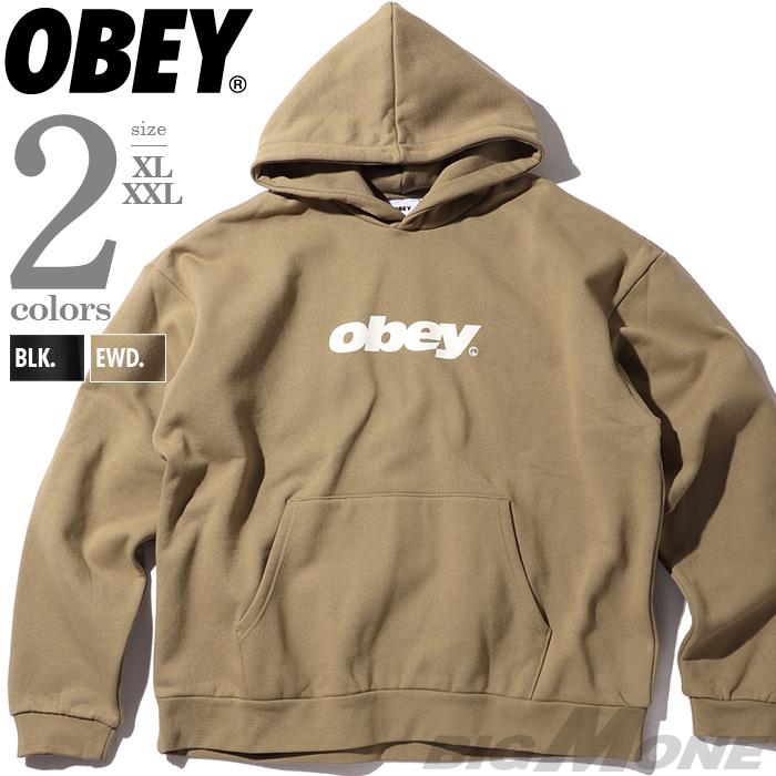 大きいサイズ メンズ OBEY オベイ プリント プルオーバー パーカー USA直輸入 112470258