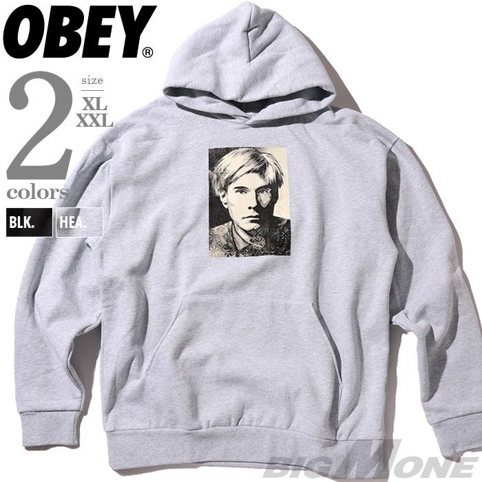 大きいサイズ メンズ OBEY オベイ プリント プルオーバー パーカー USA直輸入 118164241