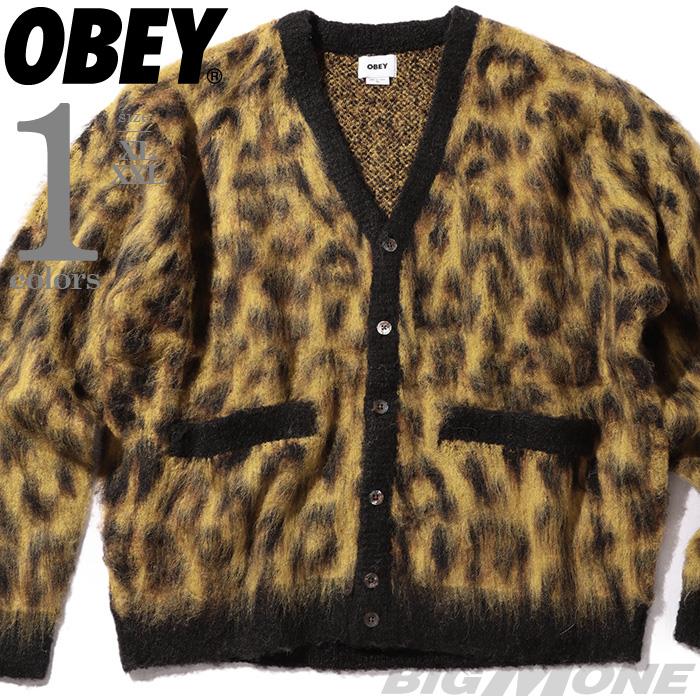 大きいサイズ メンズ OBEY オベイ レオパード柄 カーディガン USA直輸入 151010025