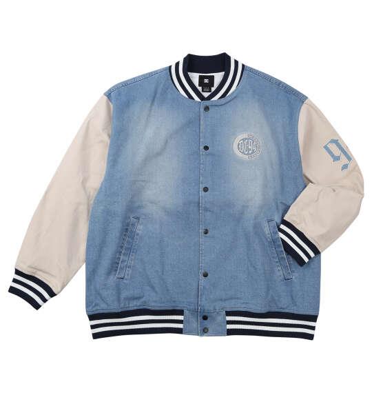 大きいサイズ メンズ DCSHOES 26VARSITY ジャケット ライトインディゴデニム 1273-6100-1 3L 4L 5L 6L