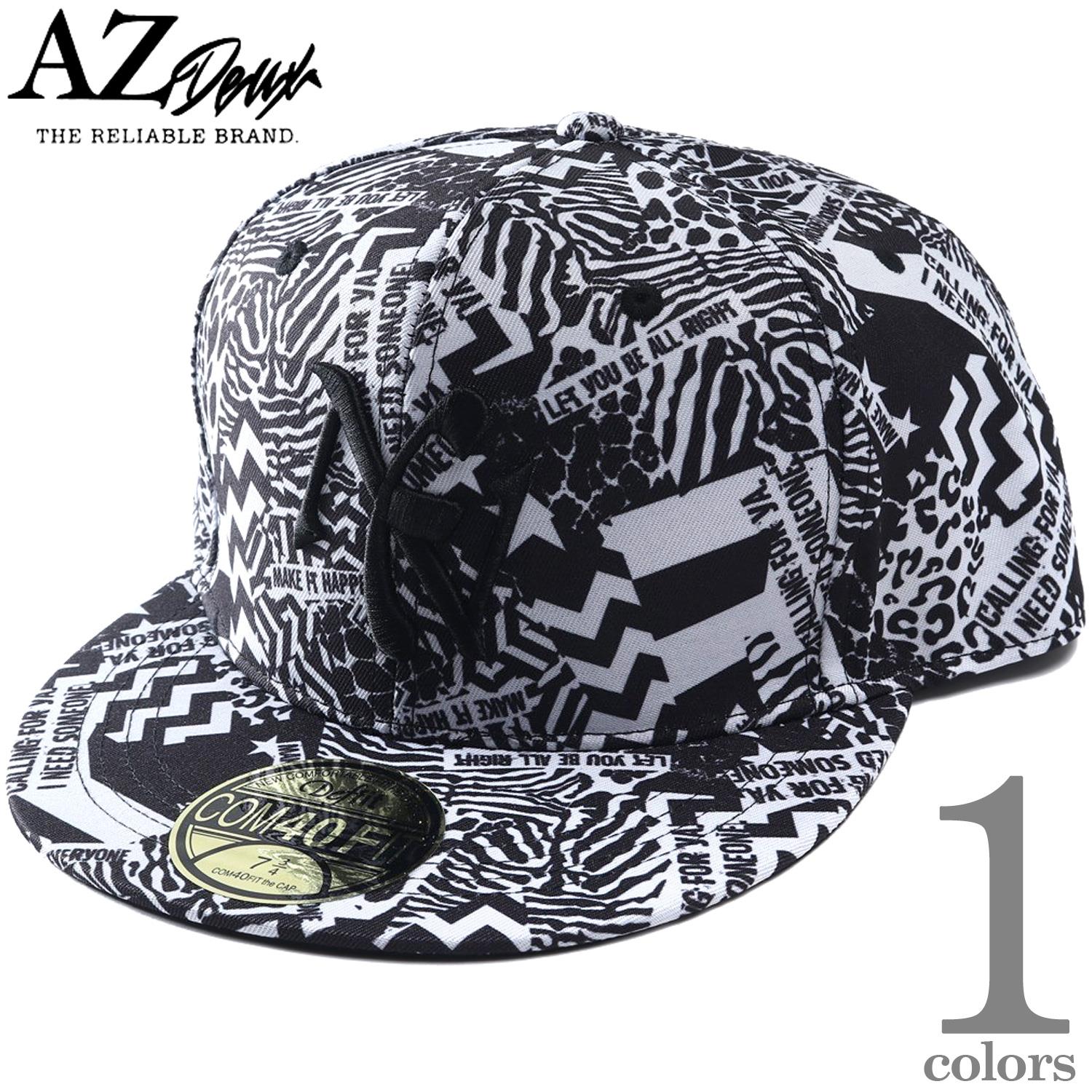 大きいサイズ メンズ AZ DEUX 刺繍入り 総柄 ベースボール キャップ 帽子 秋冬新作 5683-737z