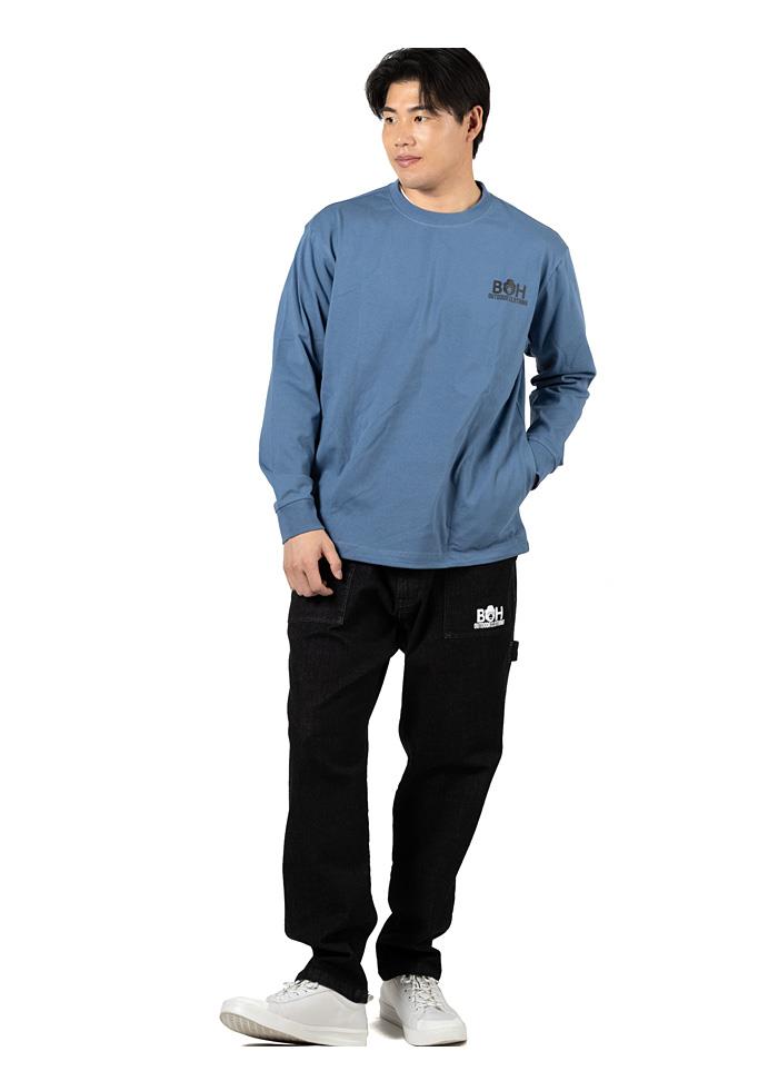 大きいサイズ メンズ BH ビィエイチ ヘヴィウェイト デザイン ロング Tシャツ 春夏新作 bh-t260101 【fre】