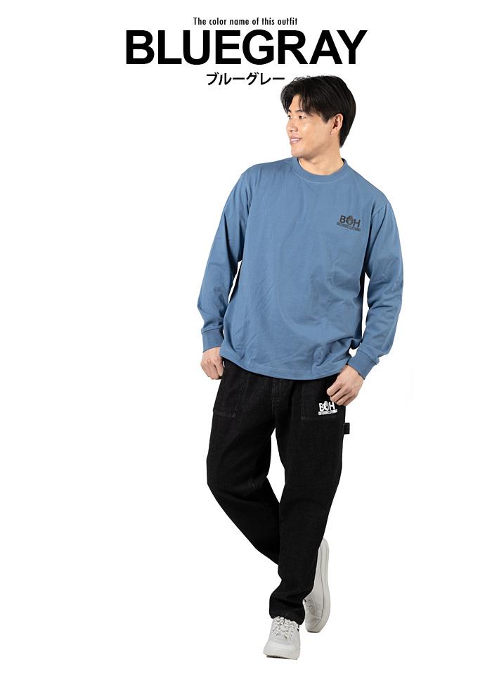 大きいサイズ メンズ BH ビィエイチ ヘヴィウェイト デザイン ロング Tシャツ 春夏新作 bh-t260101 【fre】