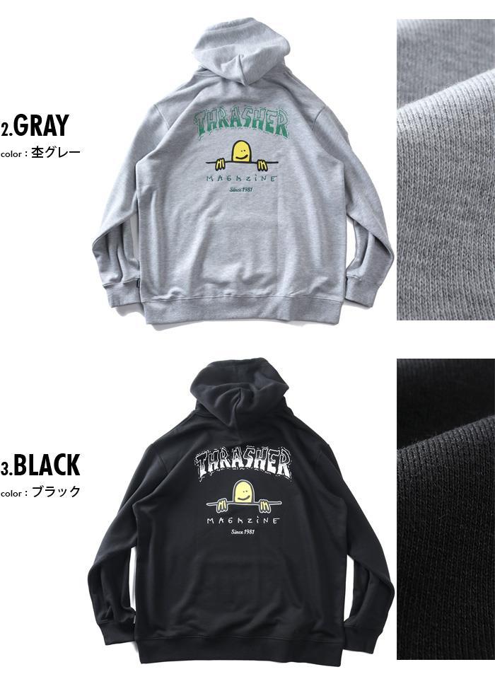 大きいサイズ メンズ THRASHER スラッシャー プリント プルオーバー パーカー 春夏新作 th26sp07k