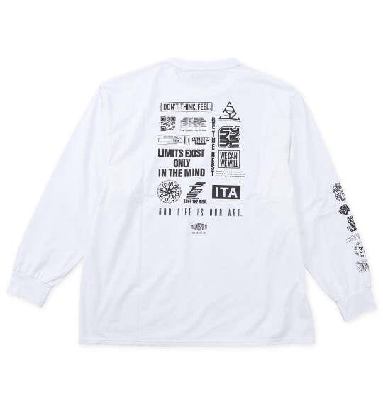 大きいサイズ メンズ SY32 by SWEET YEARS マルチロゴ 長袖 Tシャツ ホワイト 1278-6121-1 3L 4L 5L 6L