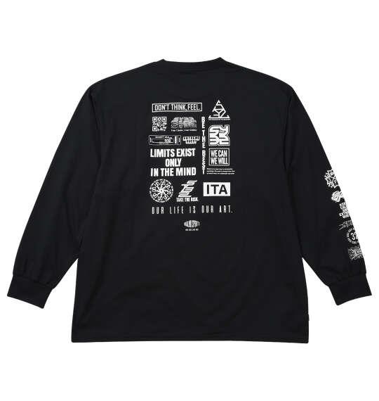 大きいサイズ メンズ SY32 by SWEET YEARS マルチロゴ 長袖 Tシャツ ブラック 1278-6121-2 3L 4L 5L 6L
