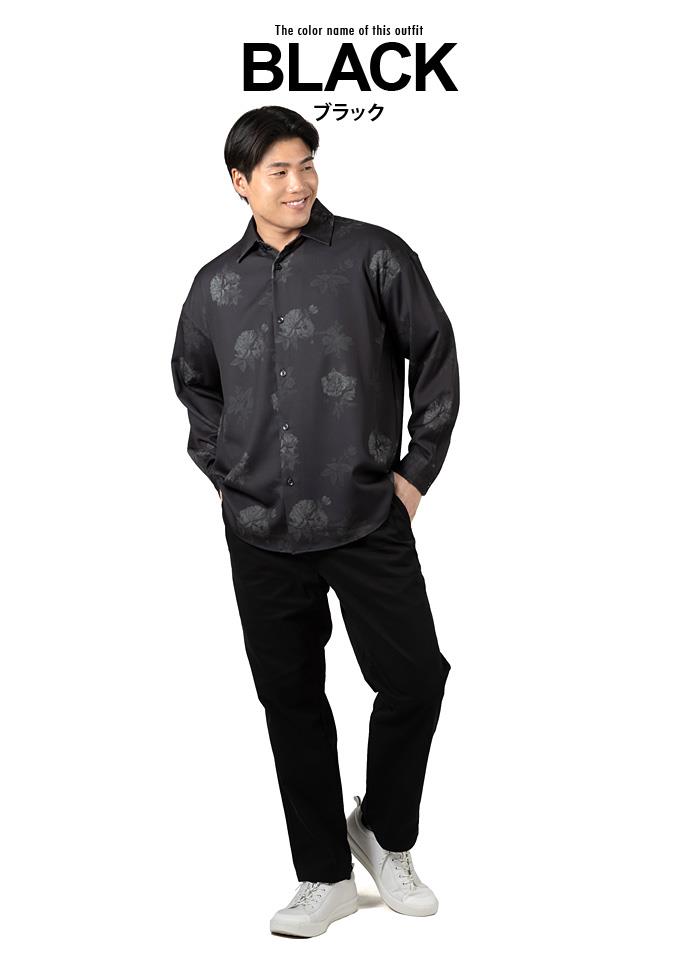 大きいサイズ メンズ DANIEL DODD 総柄プリント ビックシルエット ストレッチ シャツ イージーケア 春夏新作 916-sh260111 【fre】