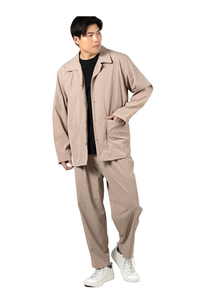 大きいサイズ メンズ PANASPUR パナシュプール 軽量 カバーオール 吸水速乾 ストレッチ UVカット 春夏新作 6402-659zs 【fre】