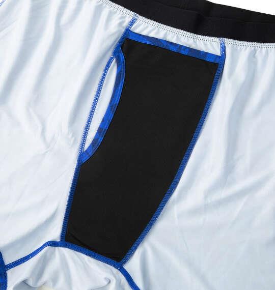 大きいサイズ メンズ KEEP GUARD ナノファイン100加工軽失禁対策 ボクサーパンツ ブルー変形ハート 1249-6210-4 4L 5L 6L 7L 8L