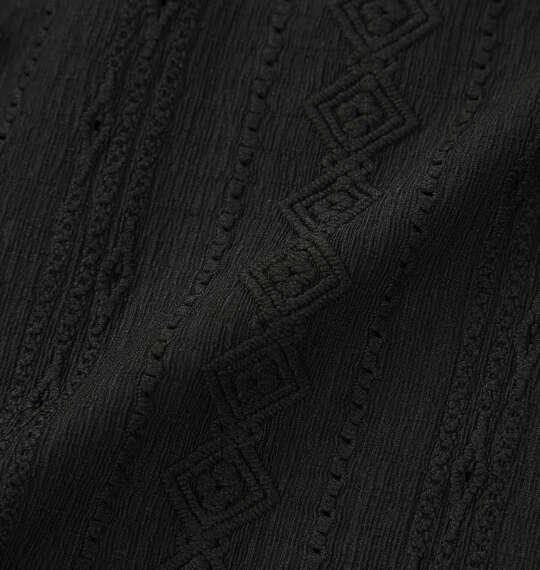 大きいサイズ メンズ in the attic ジャガード ストライプ 半袖 シャツ ブラック 1257-6200-2 3L 4L 5L 6L