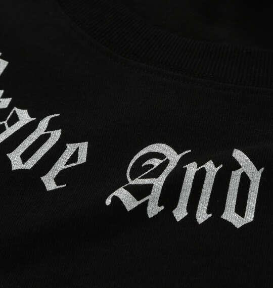 大きいサイズ メンズ SHELTY 天竺メタリックWINGプリント 半袖 Tシャツ ブラック×シルバー 1268-6202-1 3L 4L 5L 6L 8L