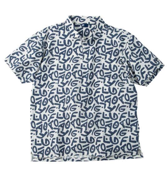 大きいサイズ メンズ FILA GOLF ニットサッカーロゴプリント 半袖 シャツ ホワイト 1278-6242-1 3L 4L 5L