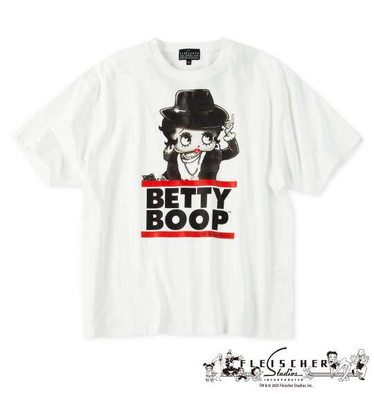 大きいサイズ メンズ BETTY BOOP 天竺プリント 半袖 Tシャツ オフホワイト 1278-6500-1 3L 4L 5L 6L 8L