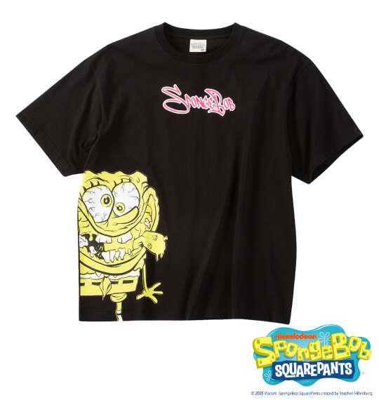大きいサイズ メンズ SPONGEBOB 天竺プリント 半袖 Tシャツ ブラック 1278-6506-2 3L 4L 5L 6L