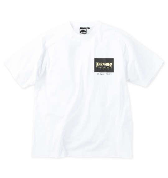 大きいサイズ メンズ THRASHER 半袖 Tシャツ ホワイト 1278-6525-1 3L 4L 5L 6L 8L