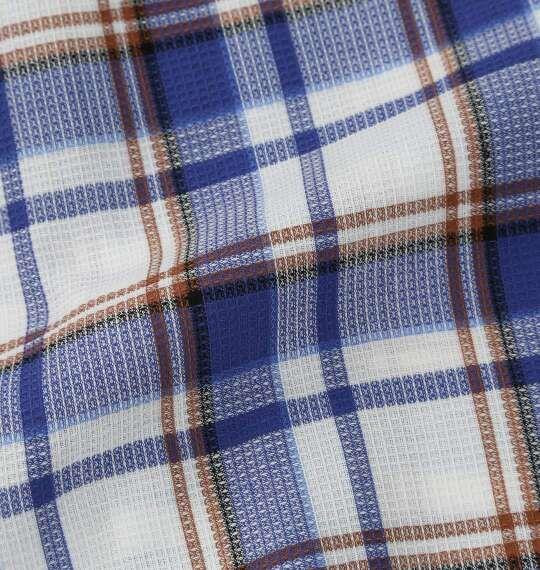 大きいサイズ メンズ marie claire homme さらテックワッフルチェック 半袖 パジャマ ブルー 1279-6200-2 3L 4L 5L 6L 8L